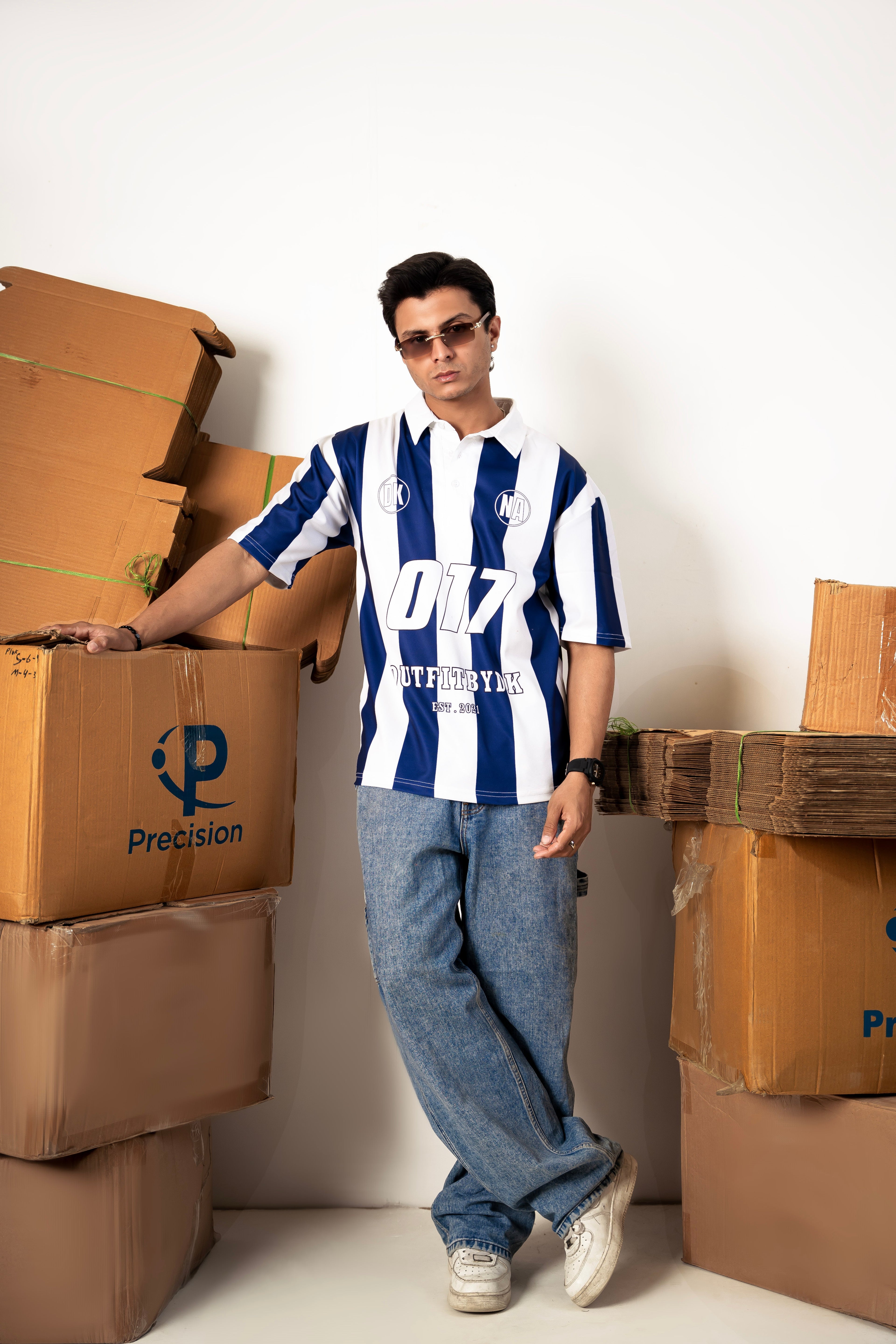 – OVERSIZED BOXY STRIPED POLO –