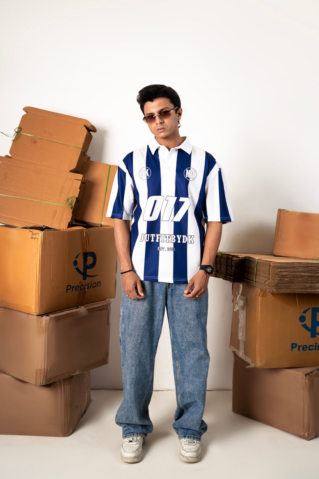 – OVERSIZED BOXY STRIPED POLO –