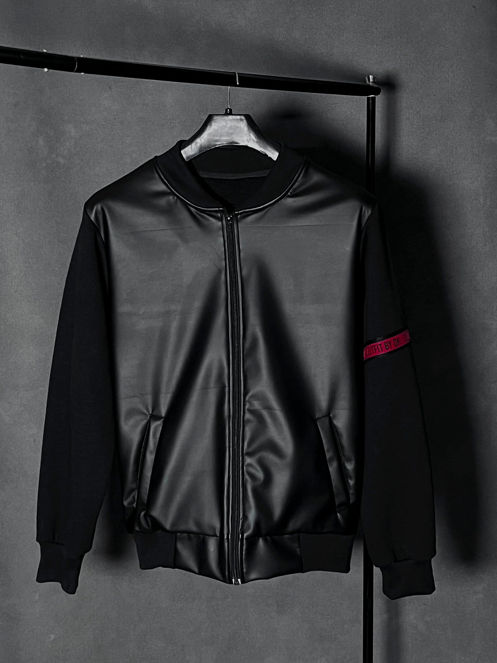 – BLACK VARSITY JACKET –