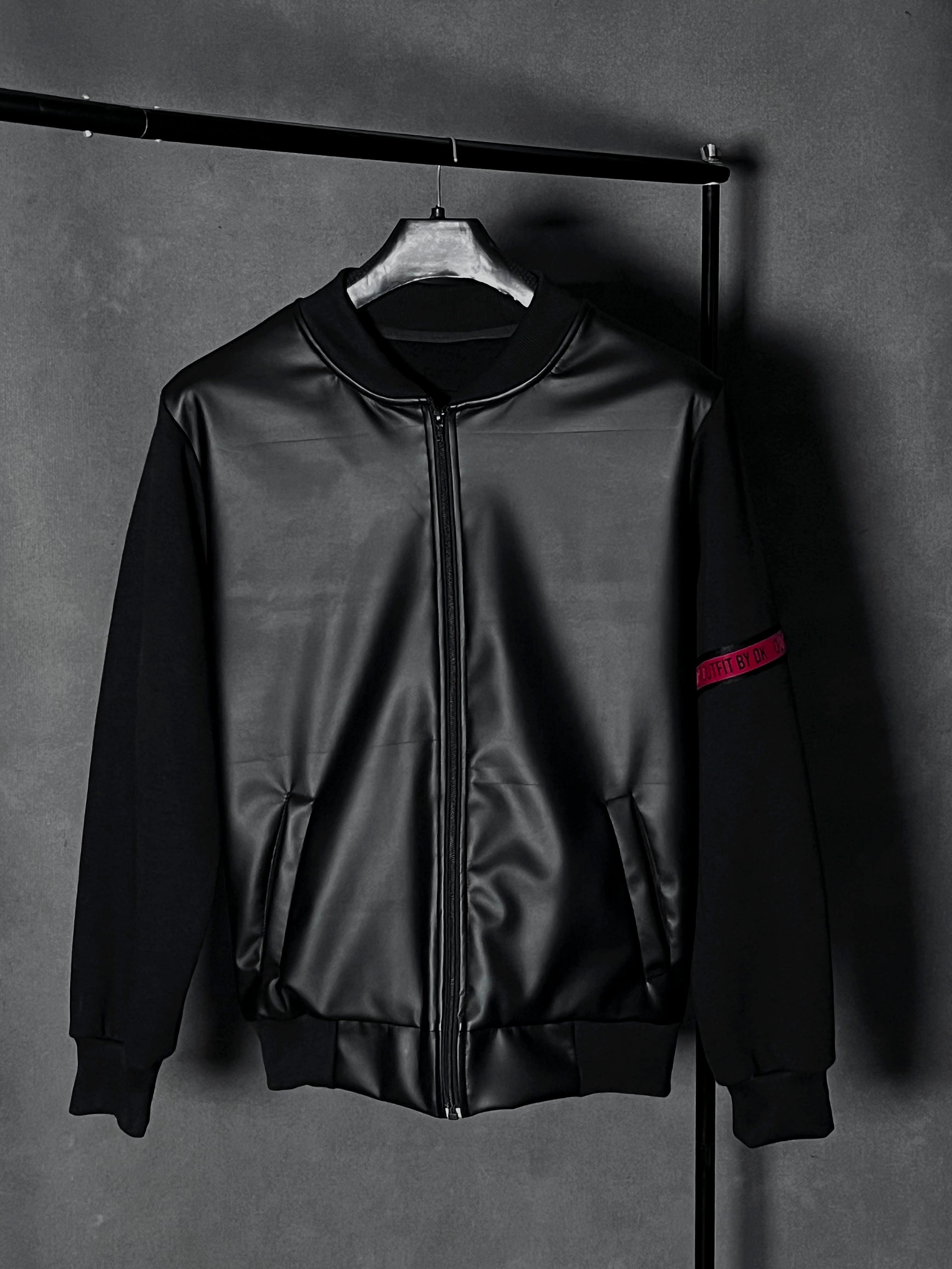 – BLACK VARSITY JACKET –