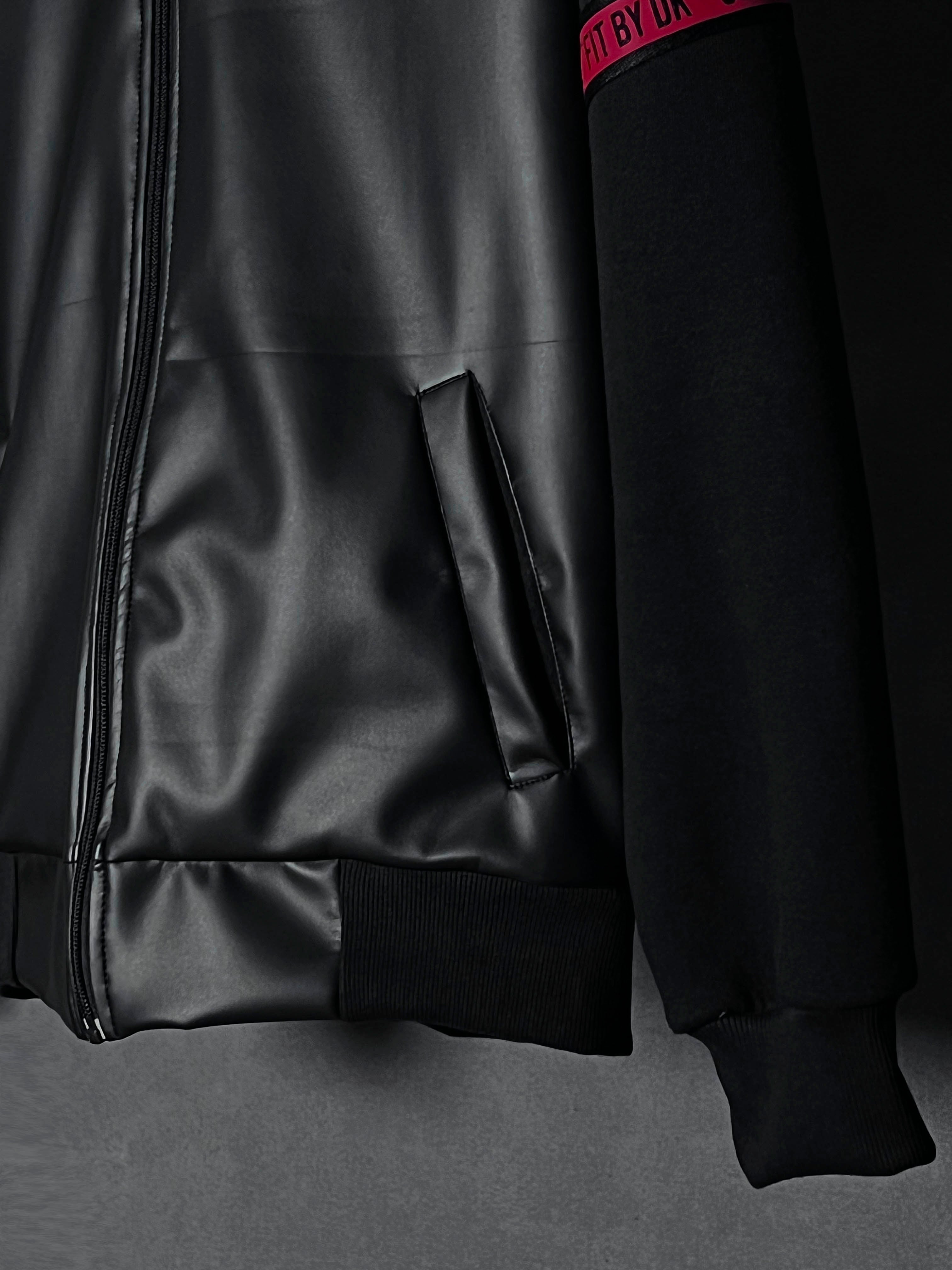 – BLACK VARSITY JACKET –