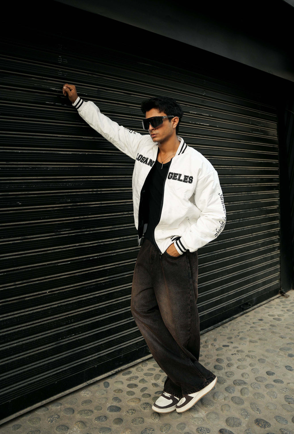 LA WHITE BOMBER JACKET