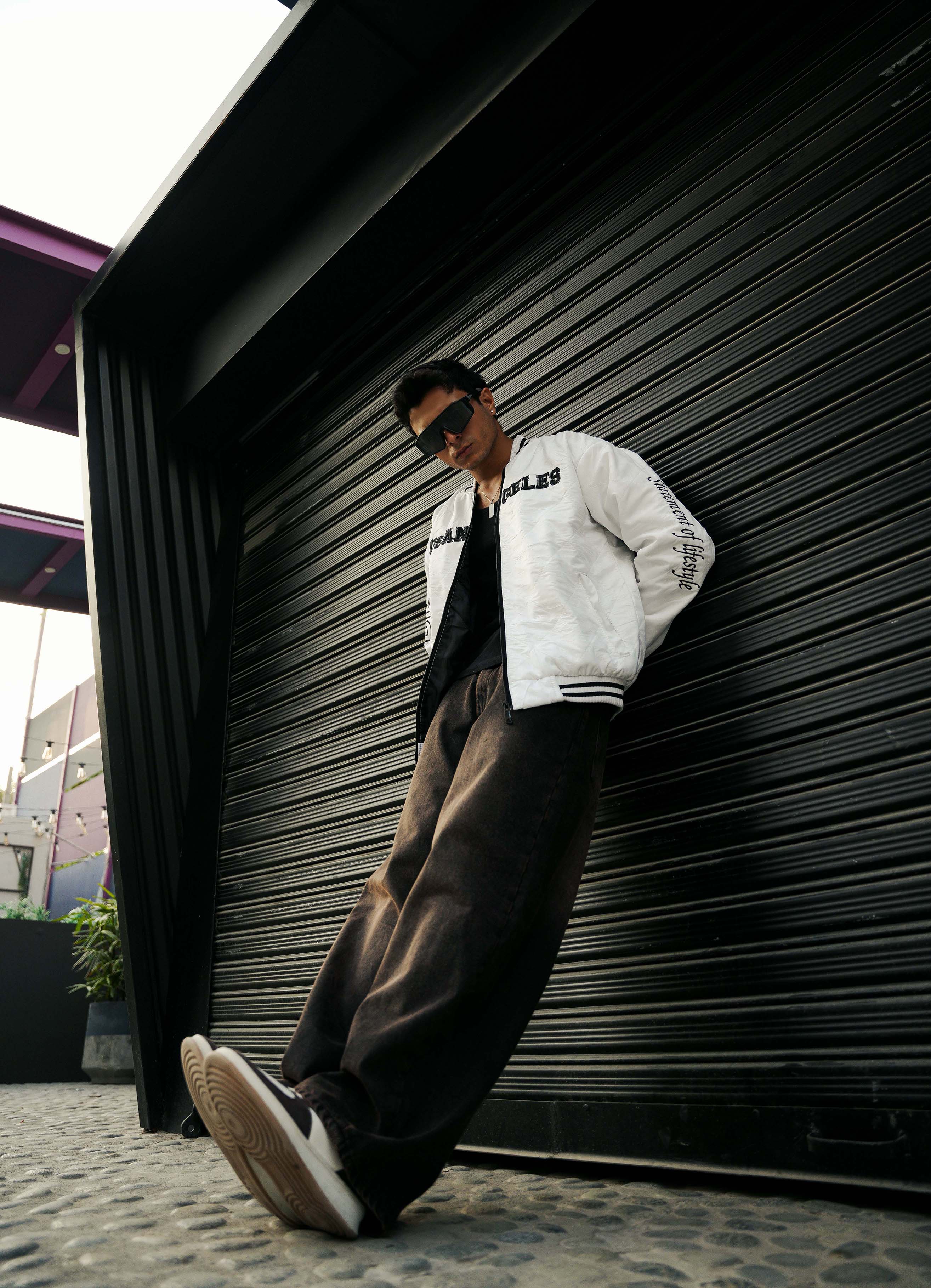 LA WHITE BOMBER JACKET