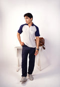 NAVY REGLAN POCKET POLO