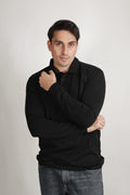 – BLACK FULL SLEEVES POLO –