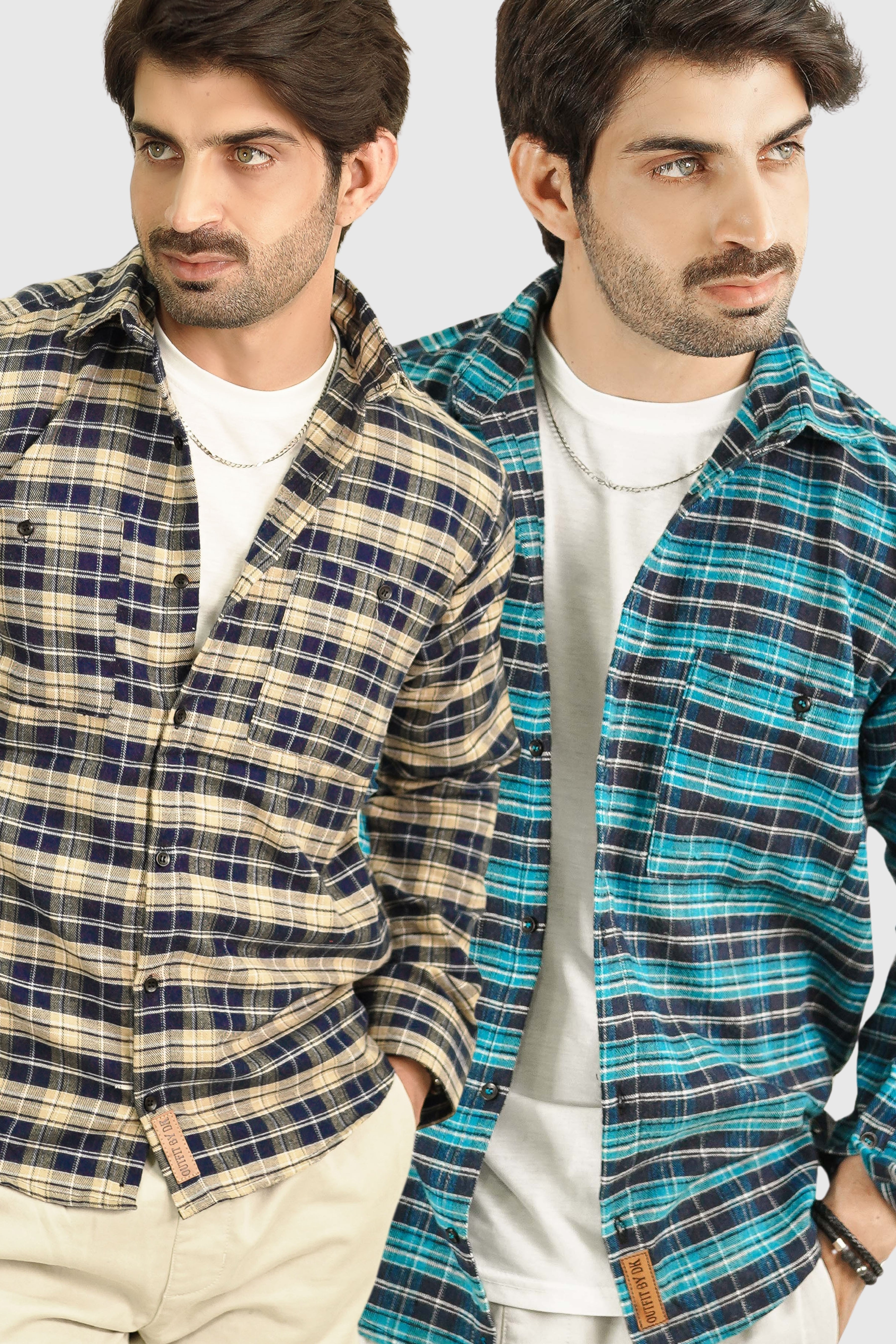 PACK OF WIDE DUPPLIN & TEAL BLUE SHIRTS -