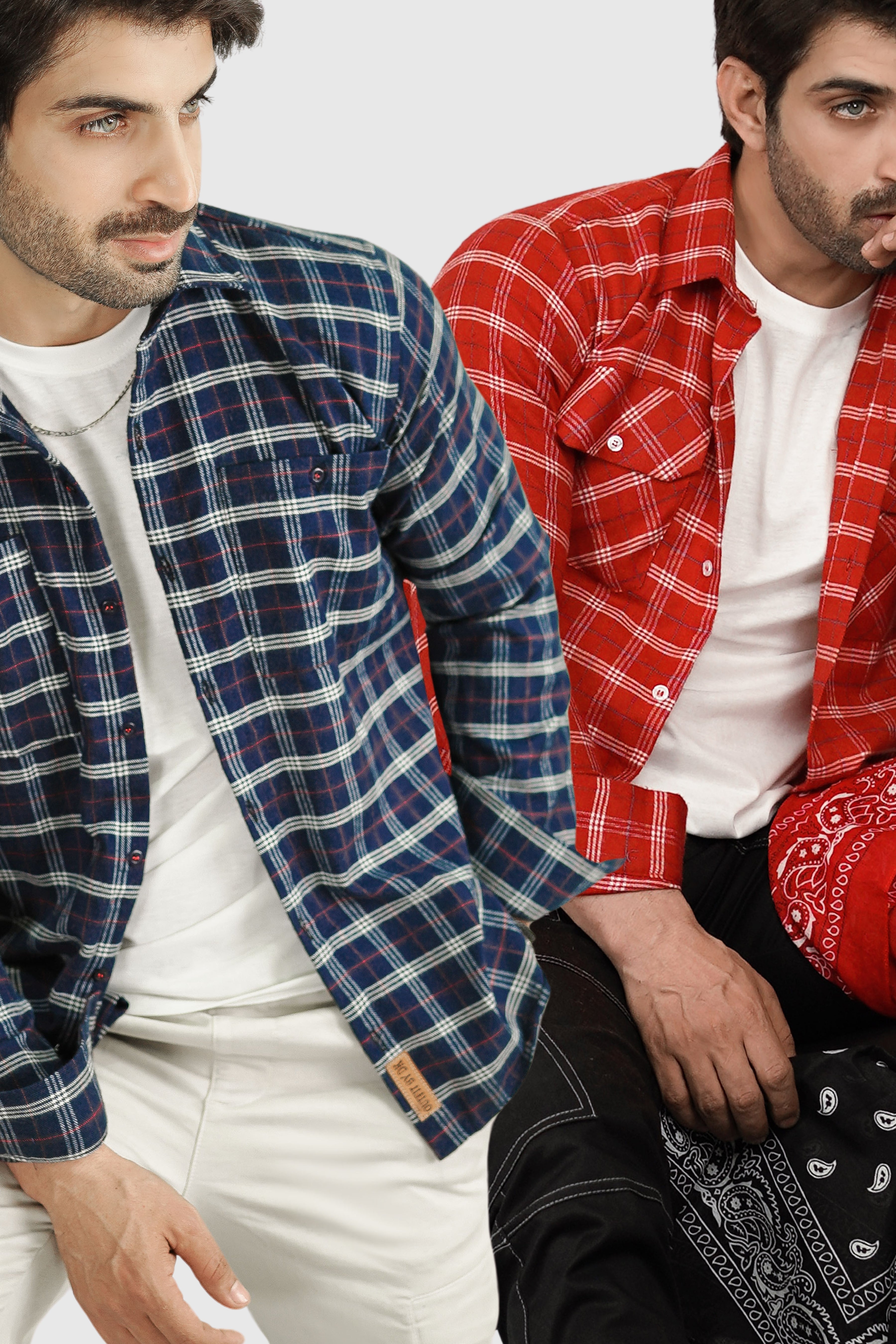 PACK OF RED CHECK & QUADREY SHIRTS -