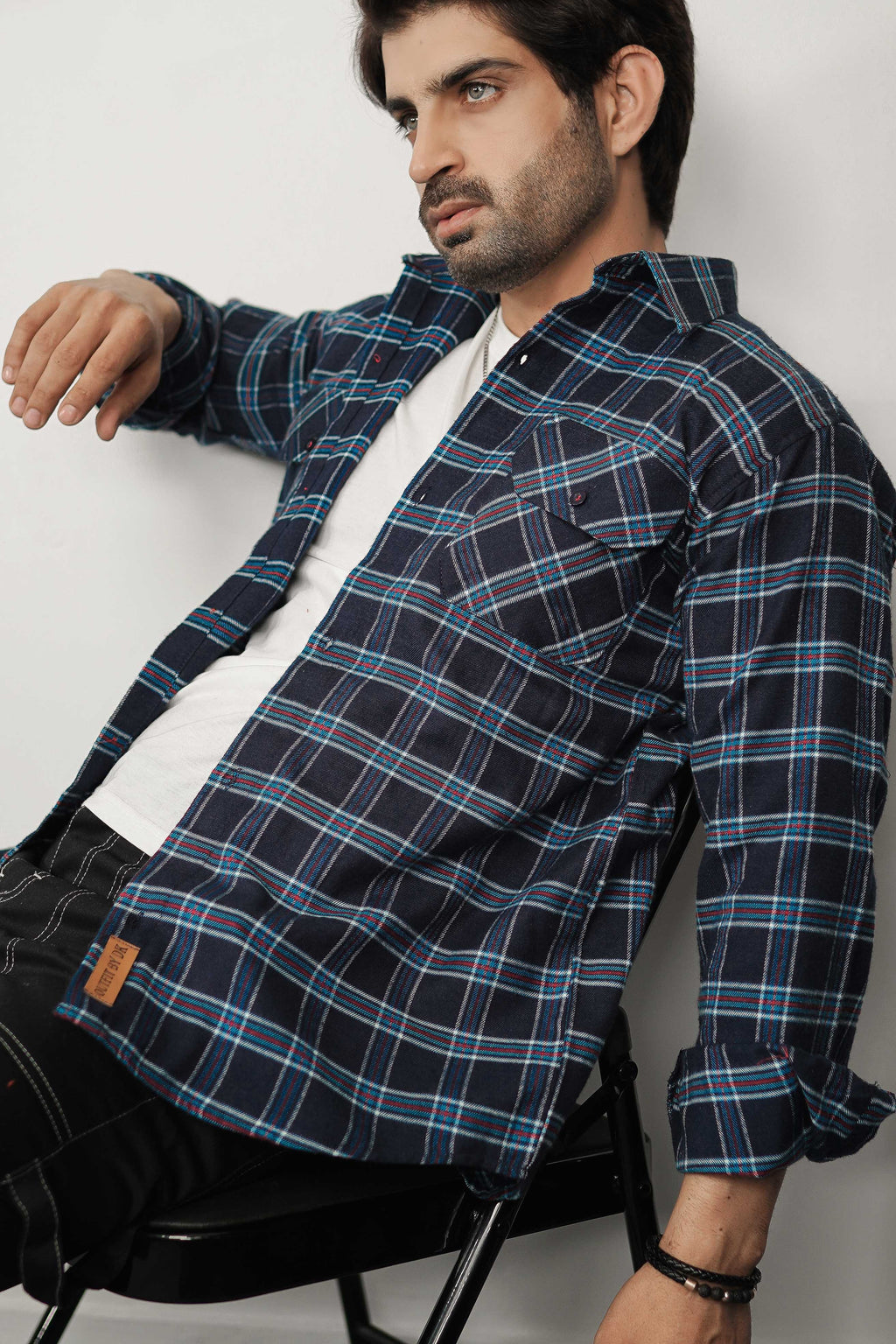 - INDIGO BLUE CHECK SHIRT -