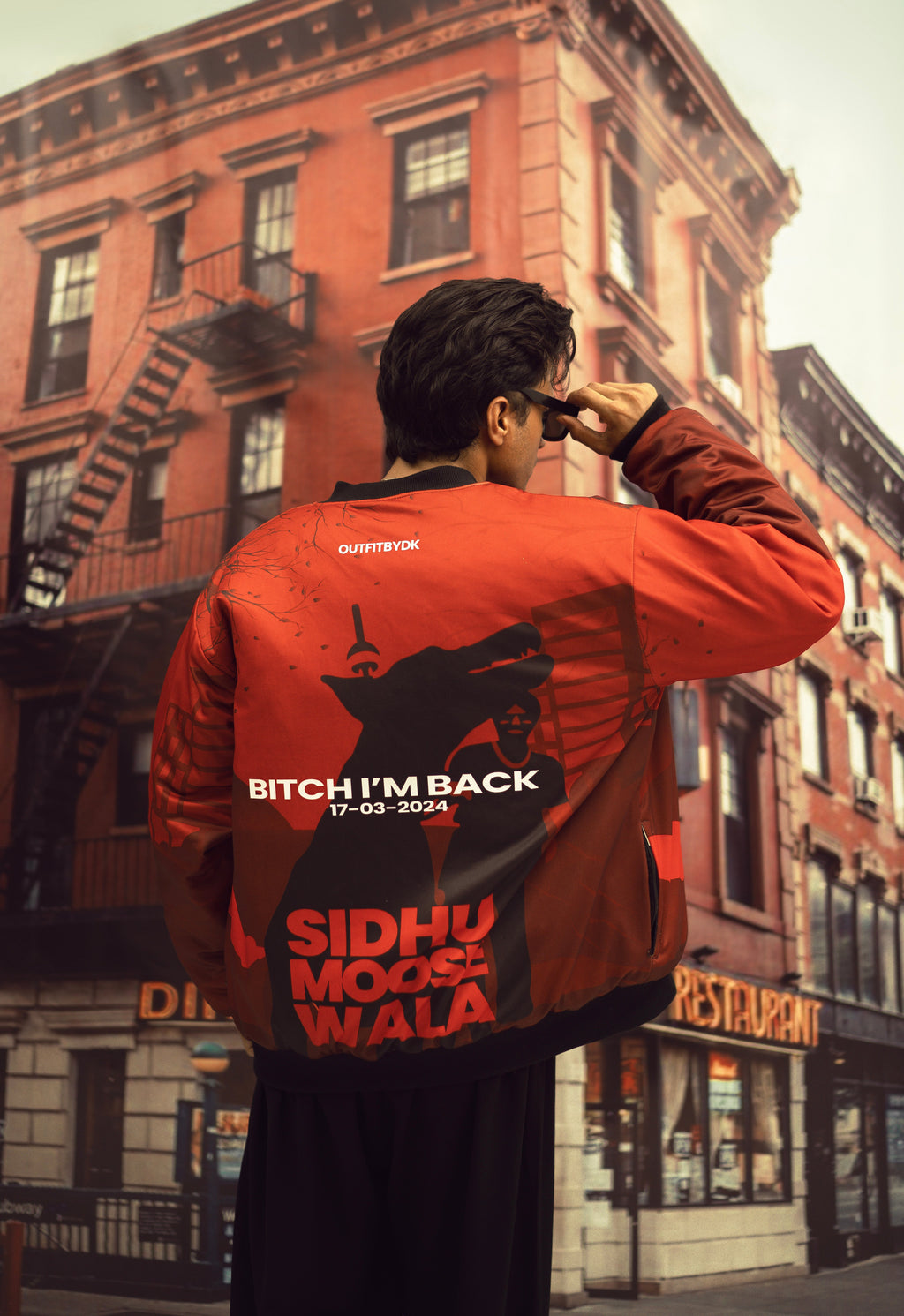 SIDHU MOOSE WALA BAGGY-FIT JACKET