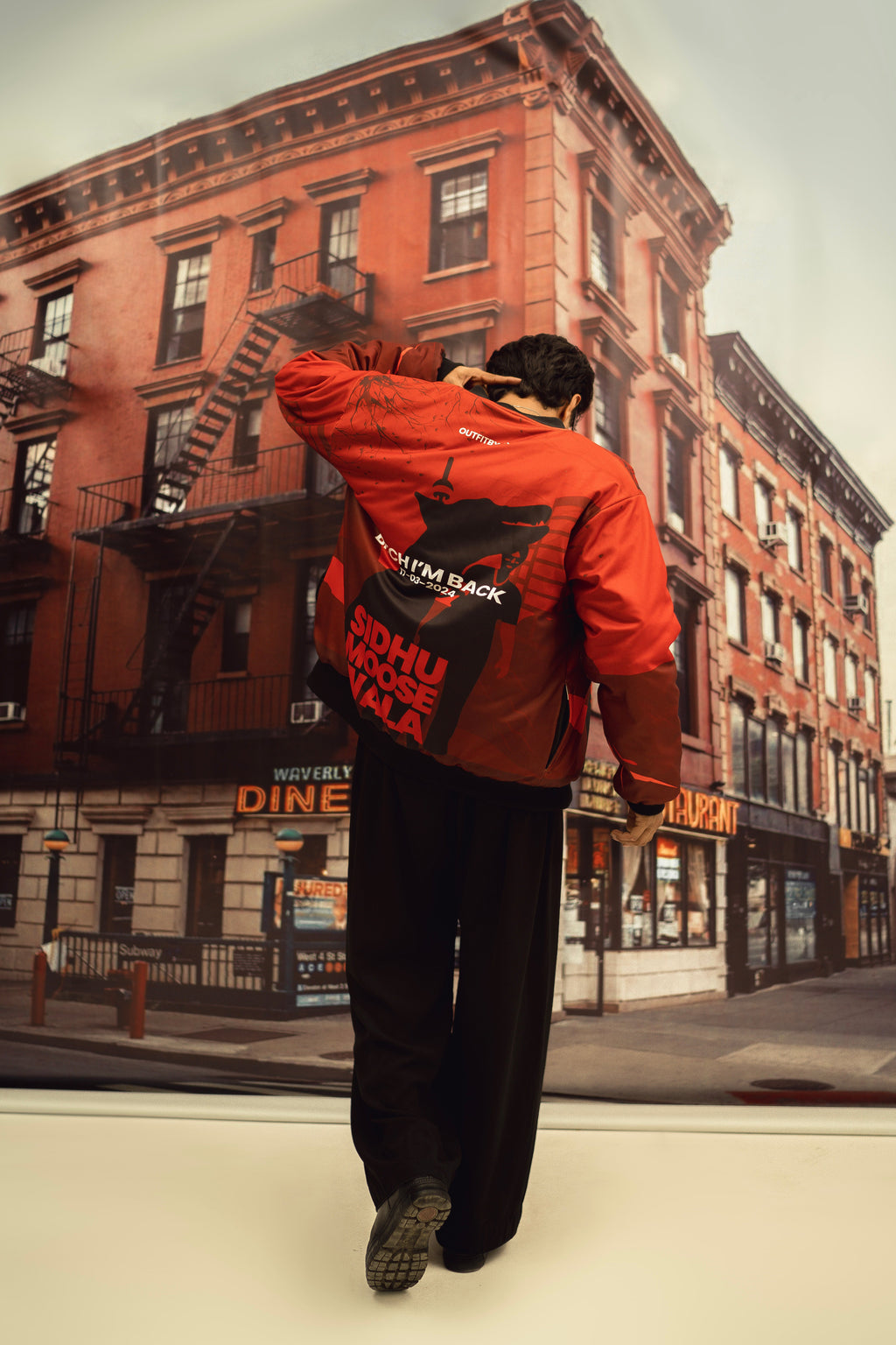 SIDHU MOOSE WALA BAGGY-FIT JACKET