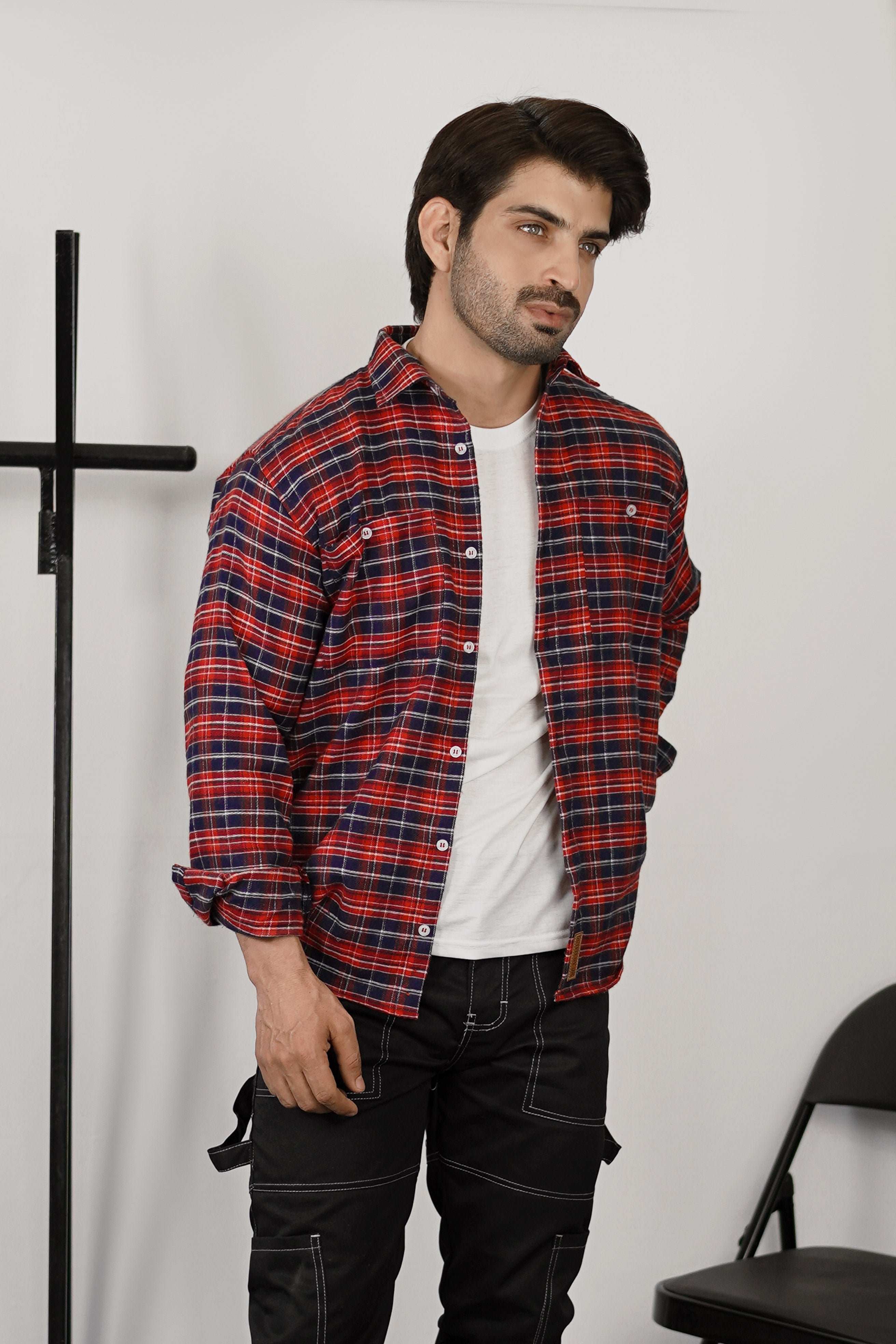 - RED BURBERRY SHIRT -