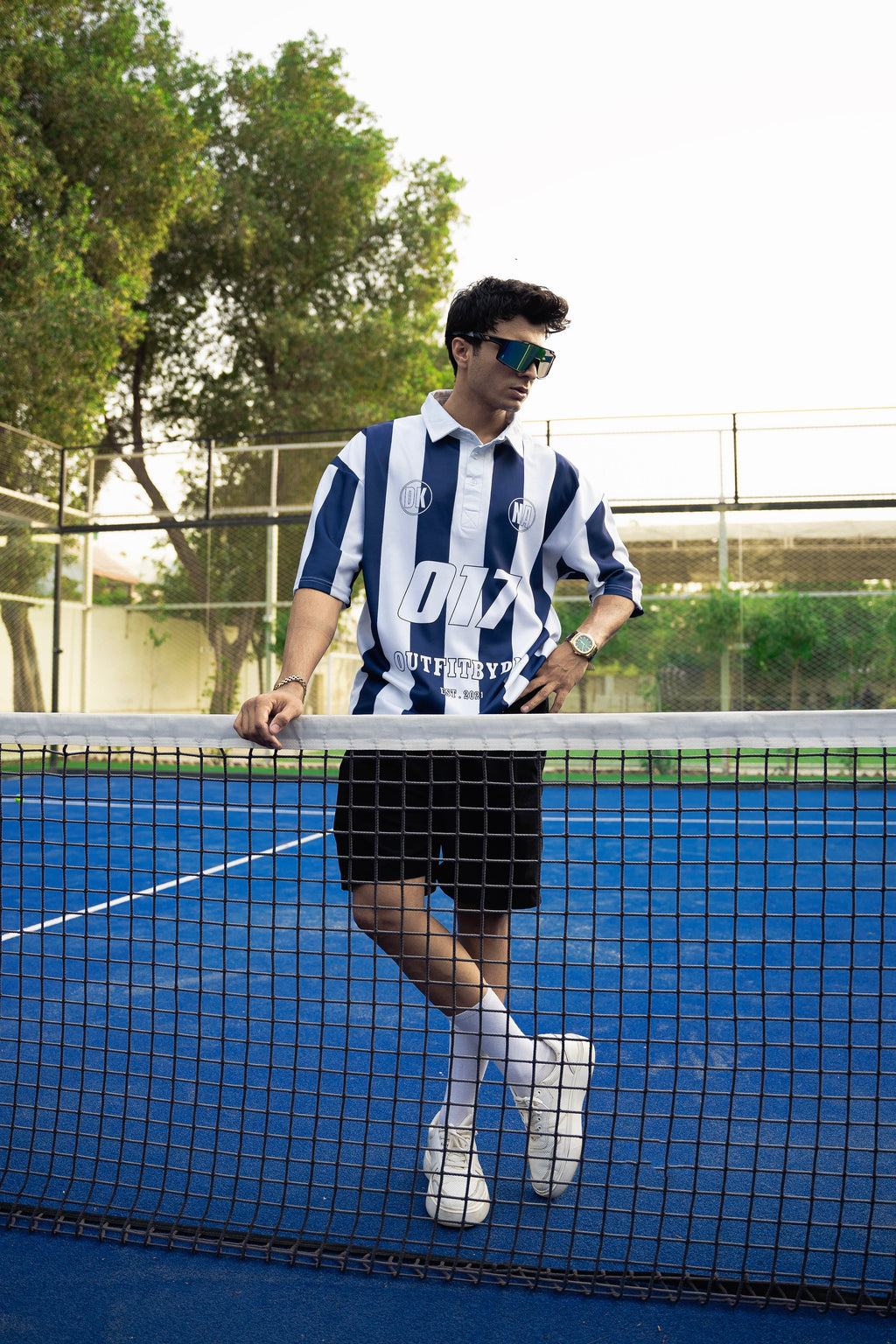 – OVERSIZED BOXY STRIPED POLO –