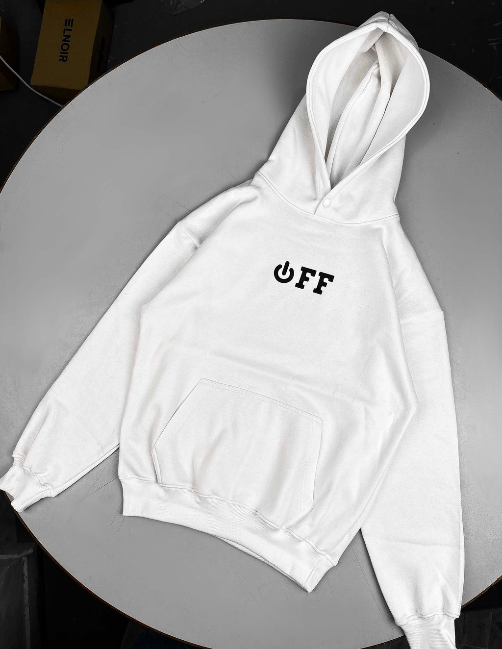 – OFF WHITE CROSS HOODIE –