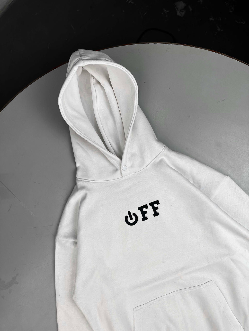 – OFF WHITE CROSS HOODIE –